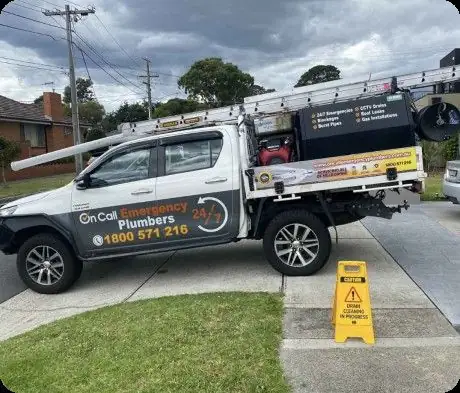 Plumbing service vehicle with drain equipment, Highett